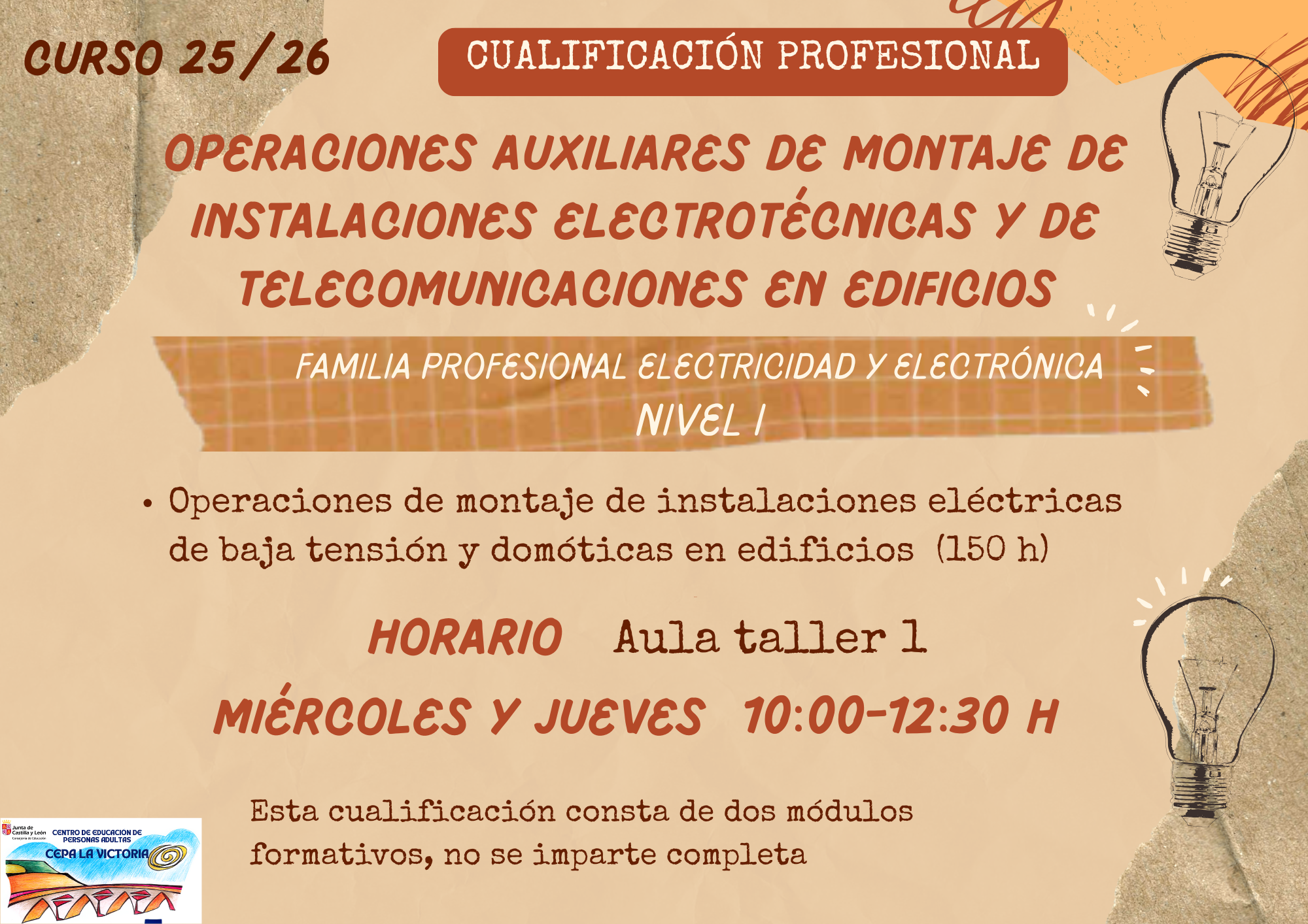 HORARIO ELECTRICIDAD EDIFICIOS 25/26