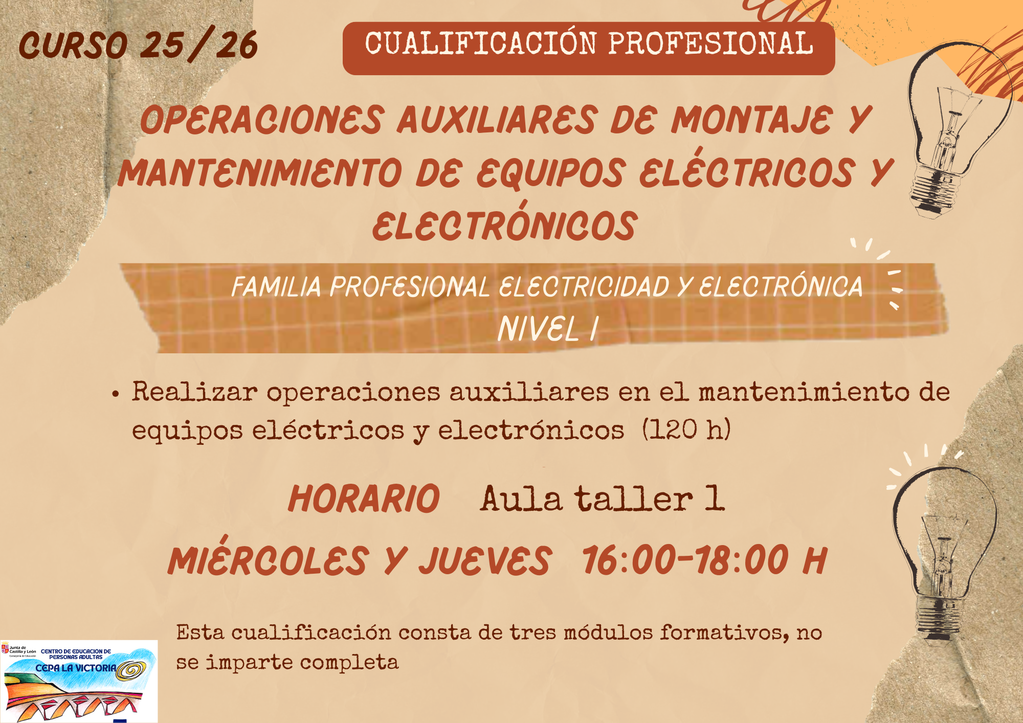 HORARIO EQUIPOS ELEÉCTRICOS 25/26