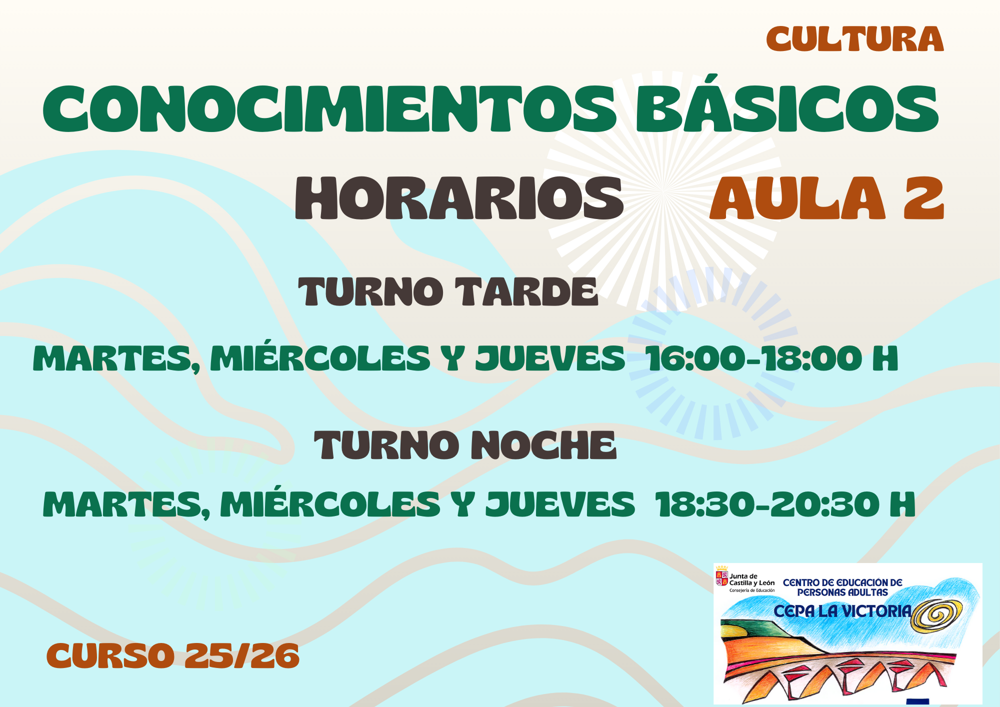 HORARIO CONOCIMIENTOS BÁSICOS 25/26