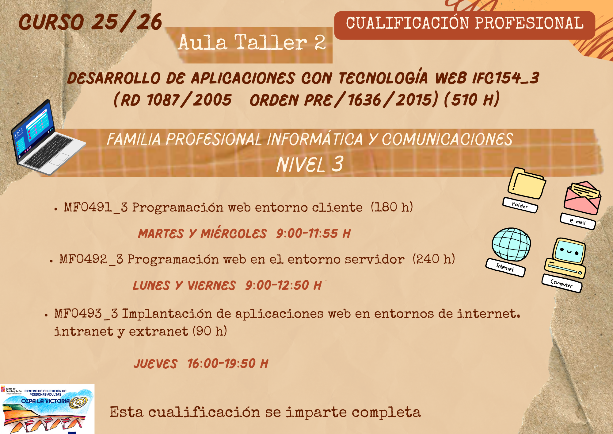 HORARIO PÁGINA WEB 25/26